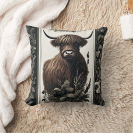 Boho Highland Cow Kissen