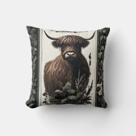Boho Highland Cow Kissen
