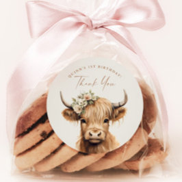 Boho Highland Kuw Kindergeburtstag Party Vielen Da Runder Aufkleber