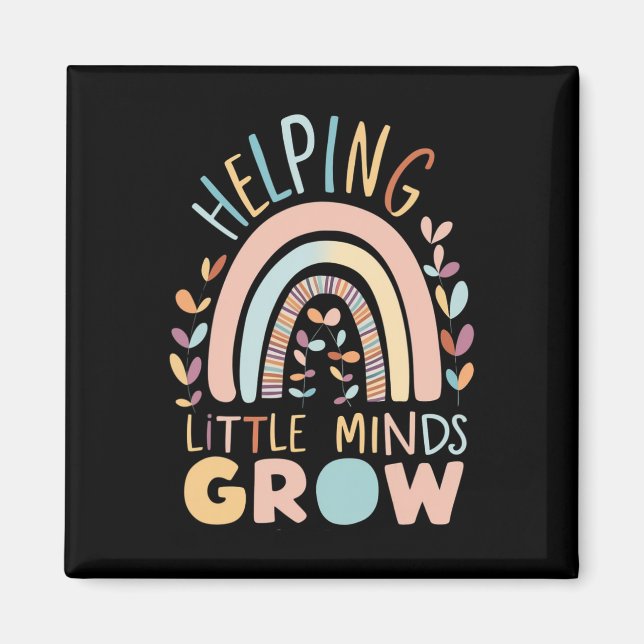 Boho hilft Little Minds dabei, Teak zu züchten Magnet (Vorne)