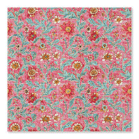 Boho Himbeer-Aqua-Blumenmuster