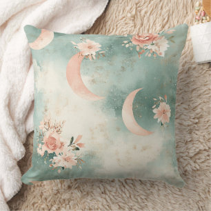 Boho-Himmels-Blumen-Mond-Muster (7) Kissen