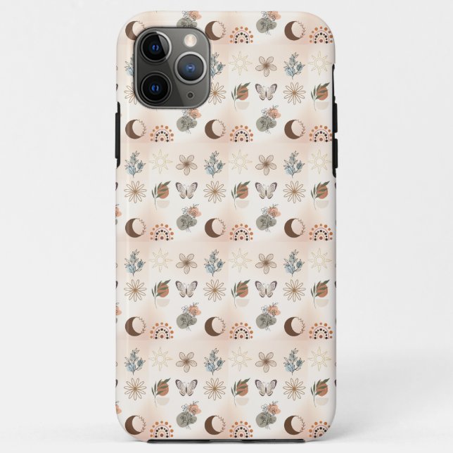 Boho-Himmels-Blumenmuster Case-Mate iPhone Hülle (Rückseite)