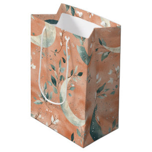 Boho-Himmelsblumen-Mondmuster (5) Mittlere Geschenktüte