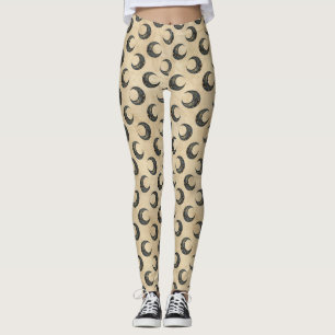Boho Himmelsmond Goldmuster Leggings