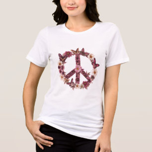 Boho Hippie 60er 70er Frieden Liebe Tri-Blend Shirt