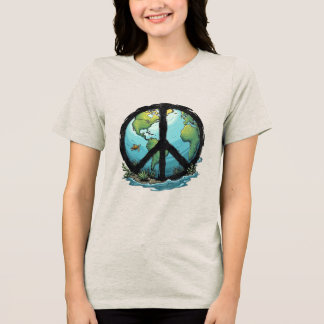 Boho Hippie 60er 70er Frieden Liebe Tri-Blend Shirt