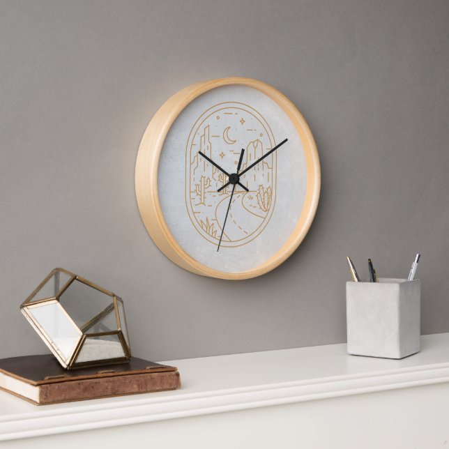 Boho Hippie Clock Bohemisch Style Western Uhr (Büro)