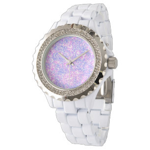 Boho Hippie Colorful Vibrant Jewel Tone Marmor Armbanduhr