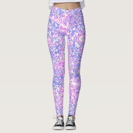 Boho Hippie Colorful Vibrant Jewel Tone Marmor Leggings