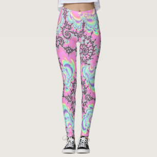 Boho-Hippie-Einhorn-Pastell-Mandelbrot-Fraktal Leggings
