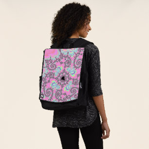 Boho-Hippie-Einhorn-Pastell-Mandelbrot-Fraktal Rucksack