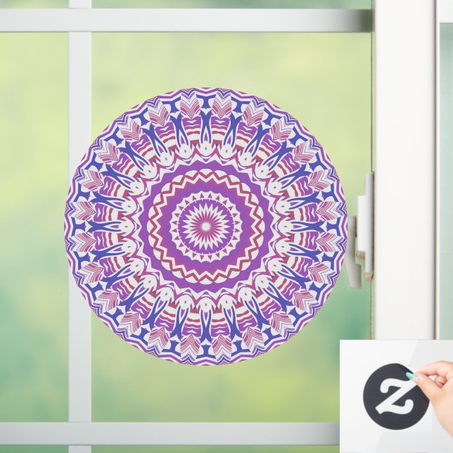 Boho Hippie Funky Groovy Bohemisch Kaleidoscope Fensteraufkleber (Zuhause)