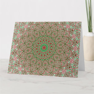 Boho Hippie Funky Trippy Verziert Weihnachten Mand Karte