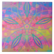 Boho Hippie Gefärbte Krawatte Neon Pastel Mandala 