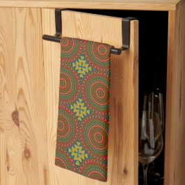 Boho Hippie Red Yellow Blue Vintag Tribal Ethnic Geschirrtuch