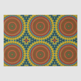 Boho Hippie Red Yellow Blue Vintag Tribal Ethnic Seidenpapier