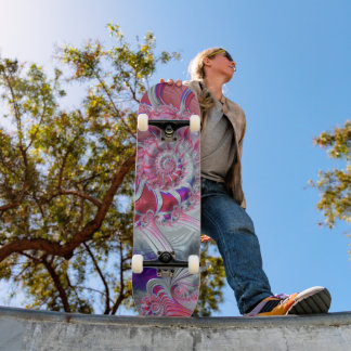 Boho Hippie Trippy Funky Nautilus Spiral Fraktal Skateboard