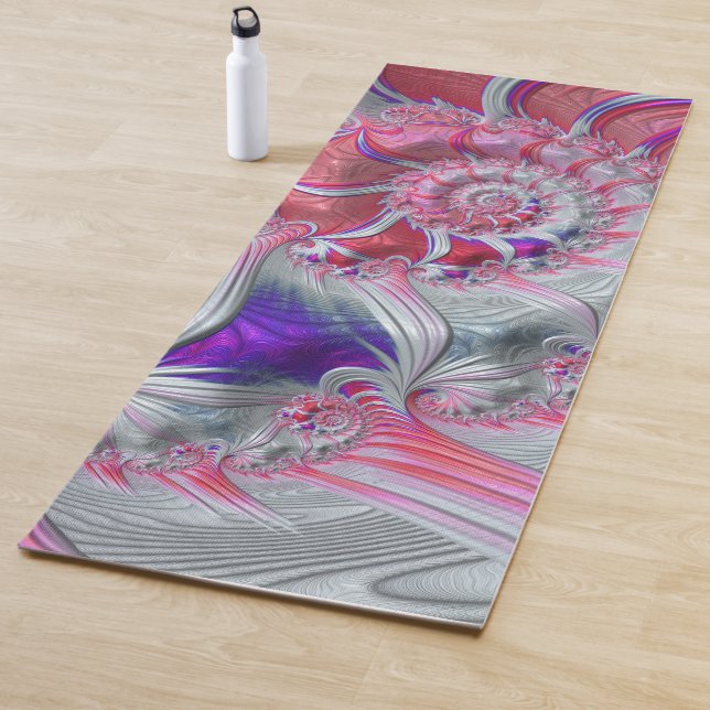 Boho Hippie Trippy Funky Nautilus Spiral Fraktal Yogamatte (Beispiel)