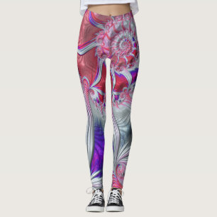 Boho Hippie Trippy Funky Nautilus Spirale Fraktal Leggings