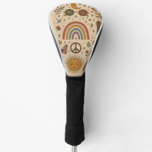 Boho Hippie Vintage Retro Golfbezüge