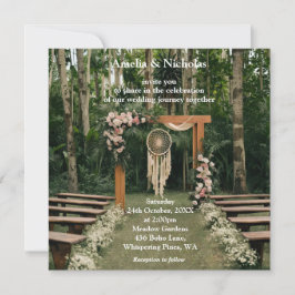 Boho Hippie Wedding Einladung