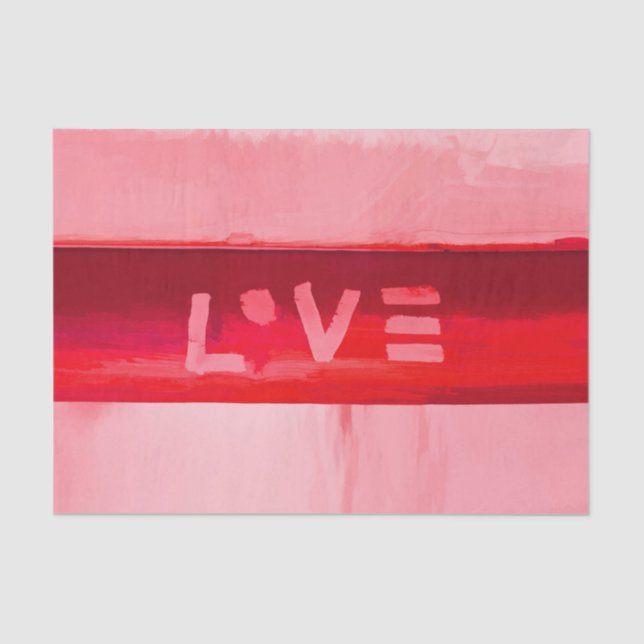 Boho Hippiechic-Rot-Liebe Seidenpapier (Vorderseite)