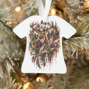Boho-Hirsch, Träumend von Hirschen Ornament