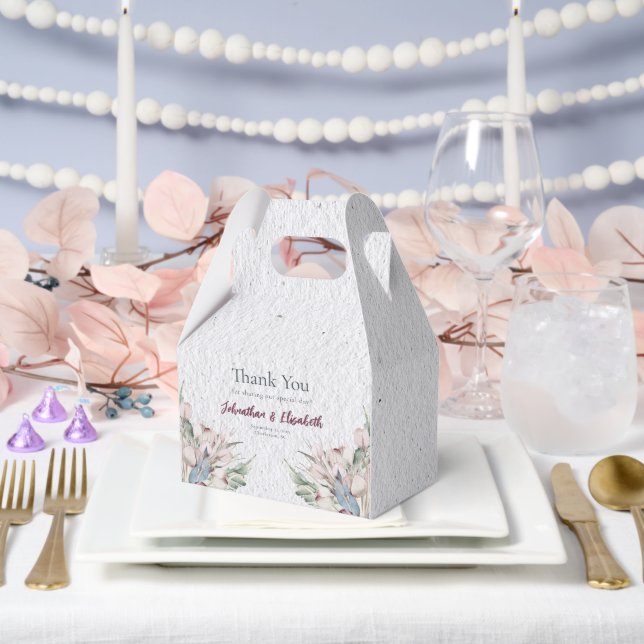 Boho-Hochzeit in Wasserfarbe und Botanische Hochze Geschenkschachtel (Hochzeit)