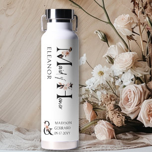 Boho-Hochzeit Neutrale Blumenletter Brautjungfer Trinkflasche