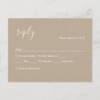 Boho-Hochzeit-RSVP-Karte, Essensoptionen