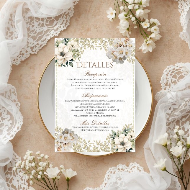 Boho-Hochzeitsdetails auf Spanisch Dankeskarte (Von Creator hochgeladen)
