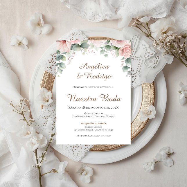 Boho-Hochzeitseinladung auf Spanisch Einladung (Von Creator hochgeladen)