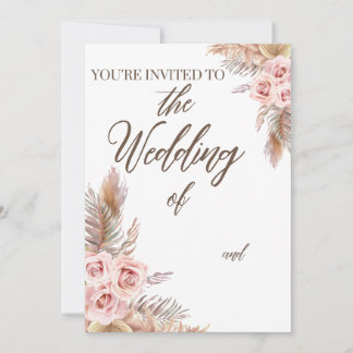 Boho-Hochzeitseinladung Einladung