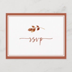 Boho-Hochzeitspostkarte mit Antwortkarte Postkarte