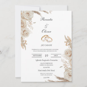 Boho-Hochzeitsring Spanische Hochzeitseinladung Einladung