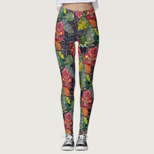 Boho hojas Mitternacht Leggings