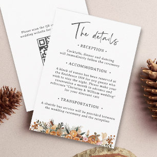 Boho Holiday Botanical Wedding Details Begleitkarte