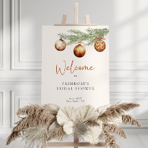 Boho Holiday Brautparty Winter Willkommen