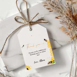 Boho Honey Bee Thema danke Ihnen Geburtstag Geschenkanhänger