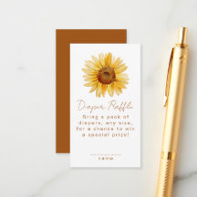 Boho Honey Sonnenblume Windel-Raffle Babyparty
