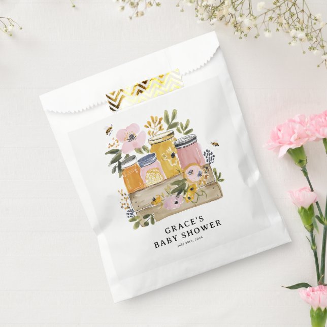 Boho HoneyBee & Wildflower Babyparty Geschenktütchen (Versiegelt)