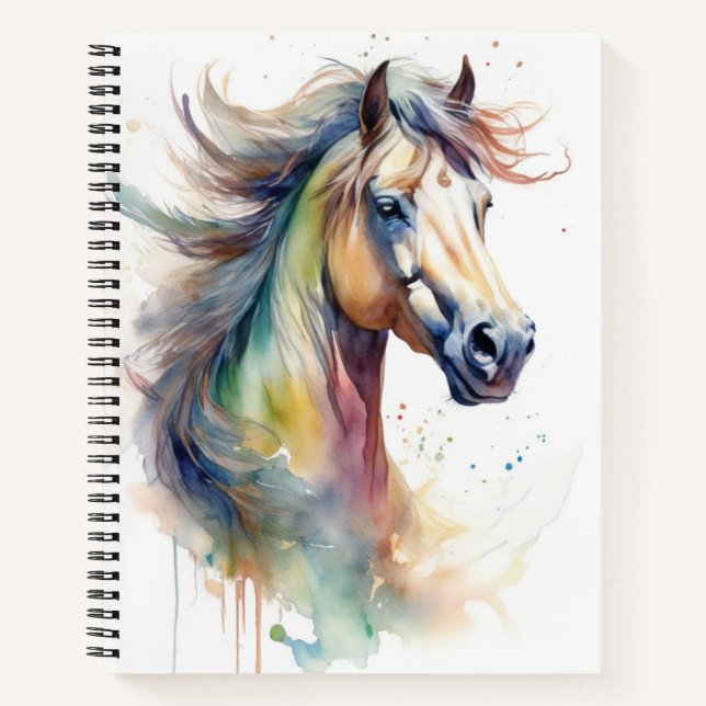 Boho Horse-Notebook Notizbuch (Vorderseite)