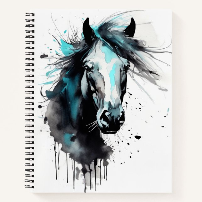 Boho Horse-Notebook Notizbuch (Vorderseite)