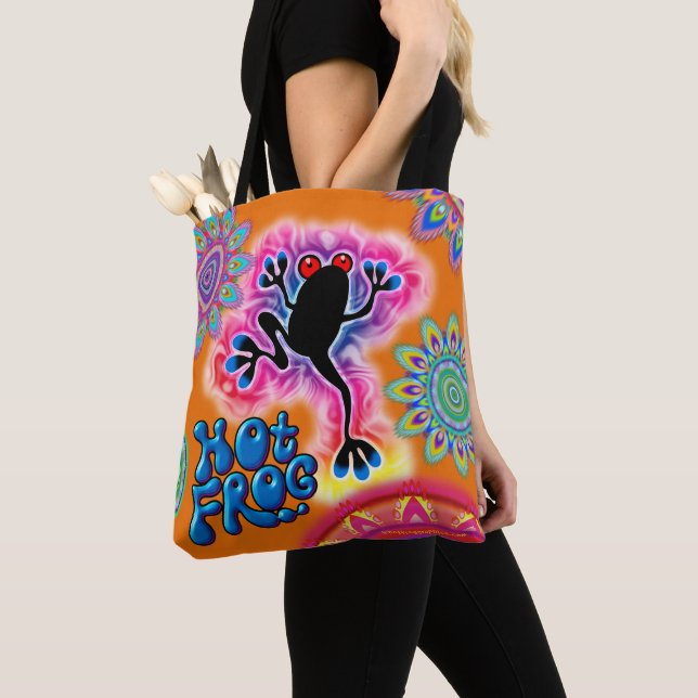 Boho Hot Frog Surf psychedelische Tote Tasche oran (Von Nahem)