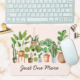 Boho Houseplant Wasserfarben-Gartenangebot Mousepad