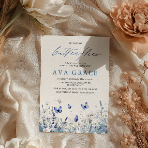 Boho Hübsch gibt er mir Schmetterlinge Brautparty Einladung