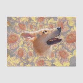 Boho Hund Niedlich Blüten Seidenpapier