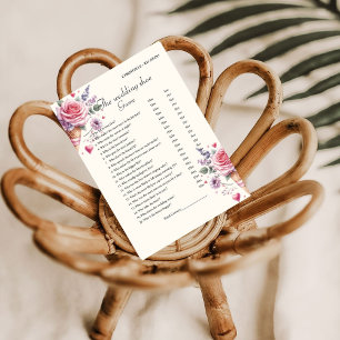 Boho Ice Cream Wedding Party Game Card Ankündigung