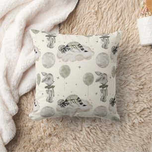 Boho in Neutrals: Schlampen-Raccoons-Kinderzimmer Kissen